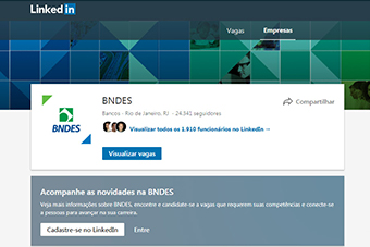 Página do Linkedin do BNDES